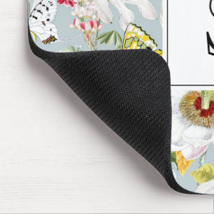 Tapis De Souris Vintage Dusty Blue Mariposa Monogramme Souris