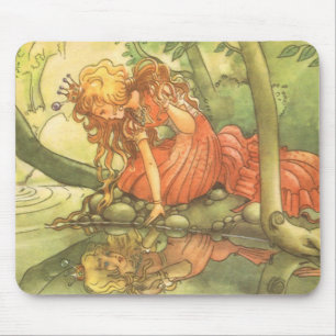 Tapis De Souris Vintage Fairy Tale, Frog Prince Princesse par Pond