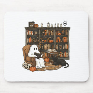 Tapis De Souris Vintage Ghost Lecture Livre Lovers Bibliothèque Ha
