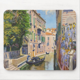 Tapis De Souris Vintage Grand Canal Gondolas Venise Italie Voyage