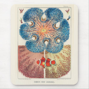 Tapis De Souris Vintage Grande barrière récif Anémones Carol Fish