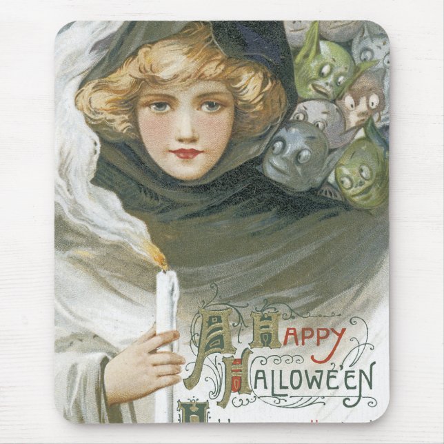 Tapis De Souris Vintage Halloween (Devant)