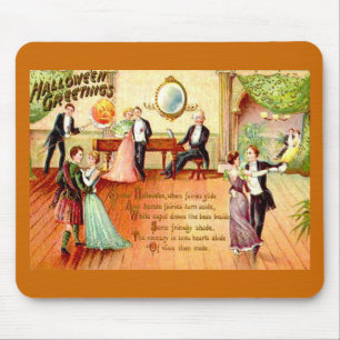 Tapis De Souris Vintage Halloween Salutations Dancing