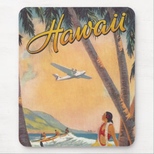 Tapis De Souris Vintage Hawaii Travel