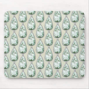 Tapis De Souris Vintage hiver diamant turquoise strass victorien