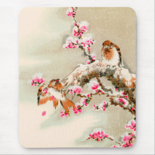 Tapis De Souris Vintage japonais sur une branche