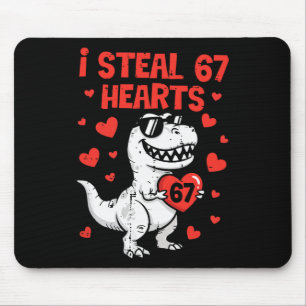 Tapis De Souris Vintage Je Vole 67 Cœurs Drôle Six Sept Valentin