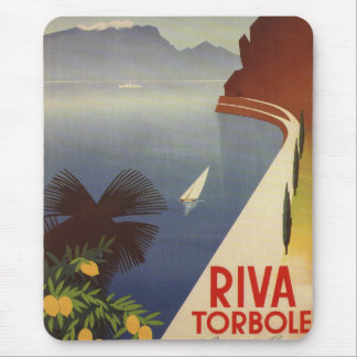 Tapis De Souris Vintage Lake Garda Riva Torbole Italie Tourisme