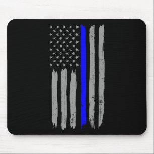 Tapis De Souris Vintage Ligne Bleue Mince Chemise Police Soutien U