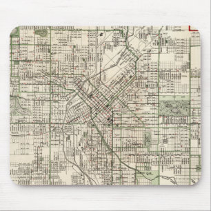 Tapis De Souris Vintage Map of Denver Colorado