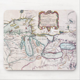 Tapis De Souris Vintage Map of Great Lakes
