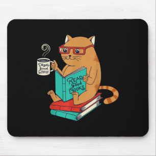 Tapis De Souris Vintage Mème Drôle Boire Bon Café Et Lire Bien