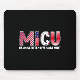 Tapis De Souris Vintage Micu Infirmière Drapeau Américain Patrioti