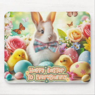 Tapis De Souris Vintage, mignon, fantaisie et coloré lapin de Pâqu