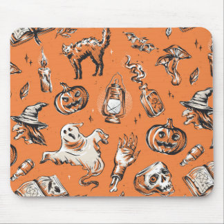 Tapis De Souris Vintage Motif Halloween