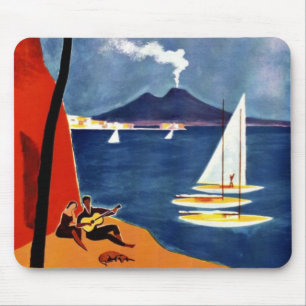 Tapis De Souris Vintage Napoli Voyage Amour Romance