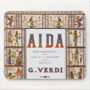 Tapis De Souris Vintage Opera Music, Egyptian Aida by Verdi
