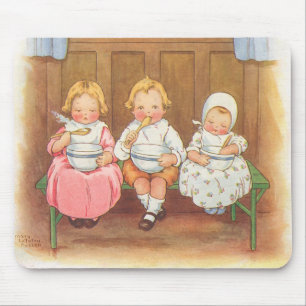 Tapis De Souris Vintage Pease Porridge Hot Comptine pour Enfants