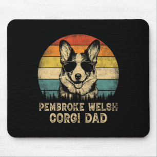 Tapis De Souris Vintage Pembroke Welsh Corgi Papa Amoureux de les
