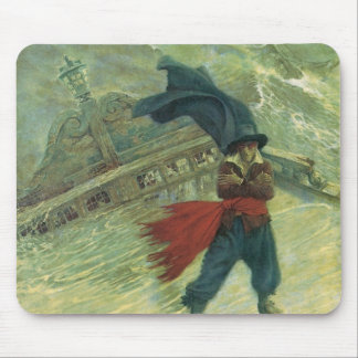 Tapis De Souris Vintage Pirate, Le Hollandais Volant par Howard Py