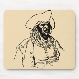 Tapis De Souris Vintage Pirates, croquis de Buccaneer par Howard P