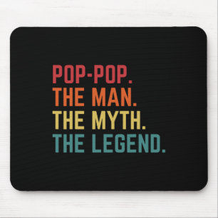 Tapis De Souris Vintage Pop-pop Homme Mythe Légende Papa Père gran