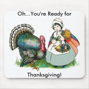 Tapis De Souris Vintage Prêt Pour Thanksgiving