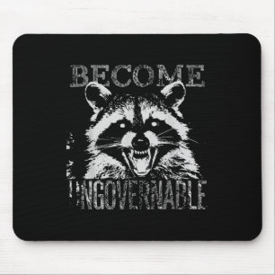 Tapis De Souris Vintage Raton Laveur En Colère Devenu Déchet Ingou