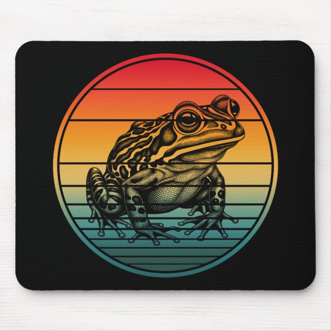 Tapis De Souris Vintage Retro Frog Amphibian Toad (Devant)