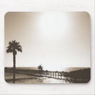 Tapis De Souris vintage rétro jetée de san clemente californie sép