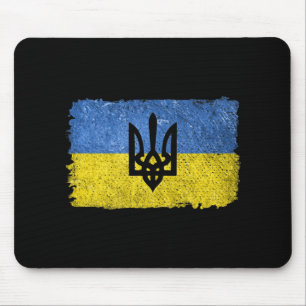 Tapis De Souris Vintage Retro Ukraine Patriote de la fierté du dra