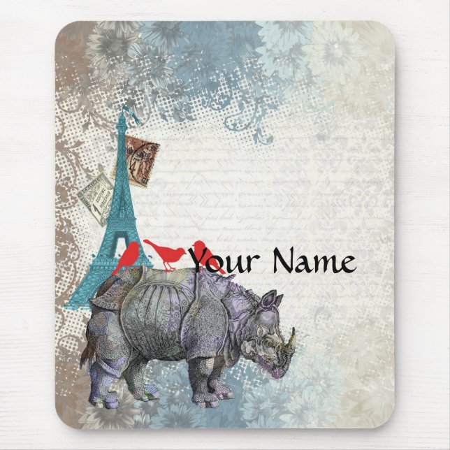 Tapis De Souris Vintage rhino (Devant)
