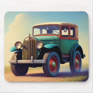 Tapis De Souris Vintage Ride Mousepad - Rétro Conception de Voitur
