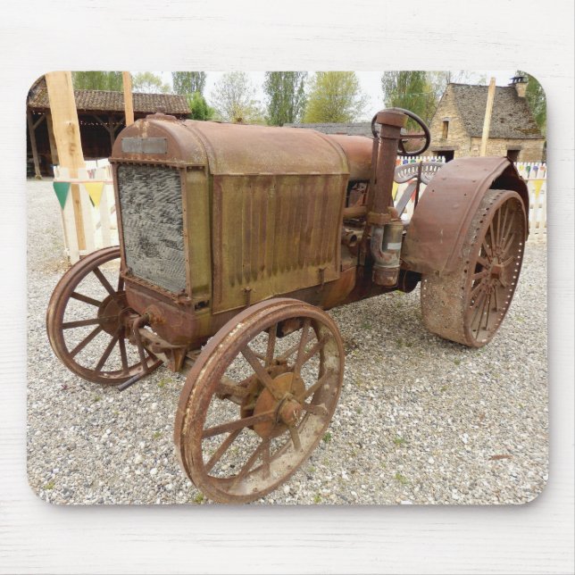 Tapis de souris vintage rouillé du tracteur (Devant)