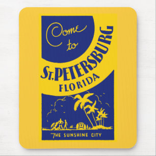 Tapis De Souris Vintage Saint-Pétersbourg Floride