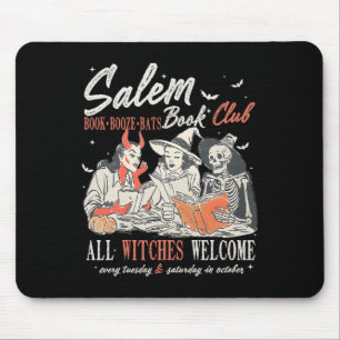 Tapis De Souris Vintage Salem Book Club Witchy Witch Saison Éffray