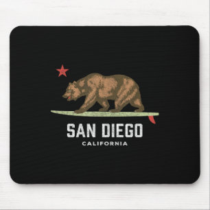 Tapis De Souris Vintage San Diego California Bear Surf Boys Gir