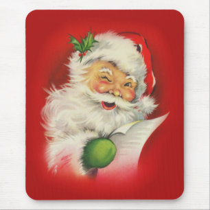 Tapis De Souris Vintage Santa Claus Christmas