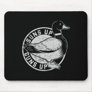 Tapis De Souris Vintage Style Rétro Suns Up Drôle Chasse De Canard