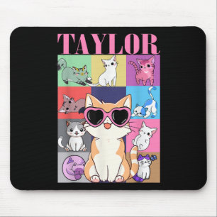 Tapis De Souris Vintage Taylor Prénom Chat Personnalisé Birthda