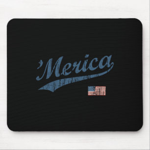 Tapis De Souris Vintage Team merica 4 juillet Patriotique