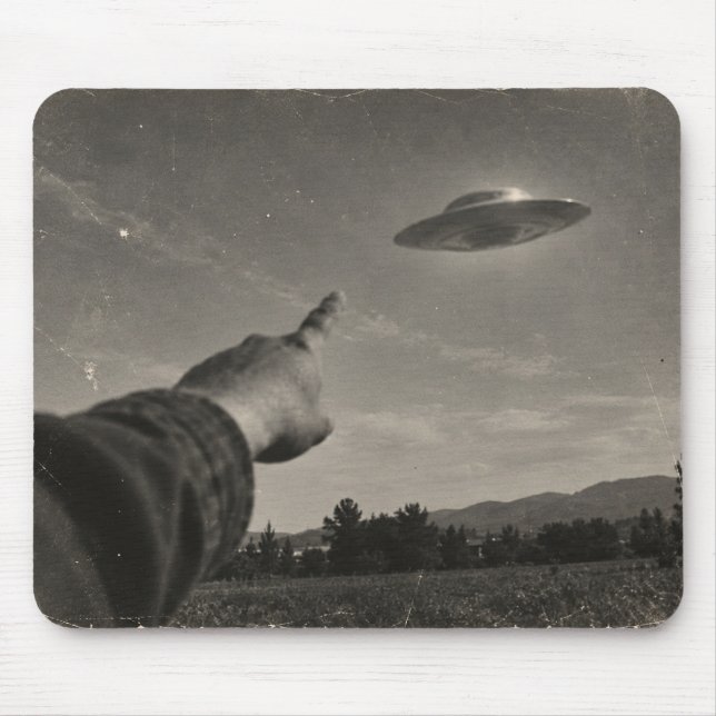 Tapis De Souris Vintage UFO Sighting (Devant)