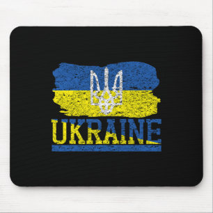 Tapis De Souris Vintage Ukraine Drapeau Ukrainien Fierté 6