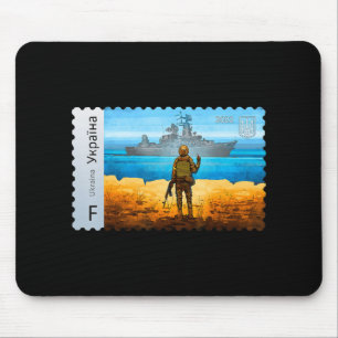 Tapis De Souris Vintage Ukraine Postage Stamp Flag Pride Mother's 