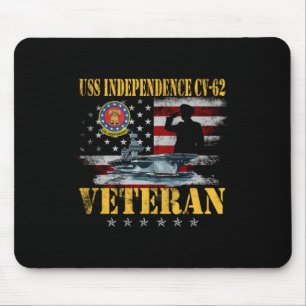 Tapis De Souris Vintage Uss Independence Cv-62 Avion Carrier Fl