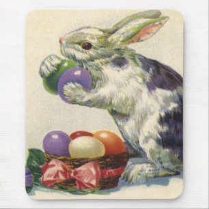 Tapis De Souris Vintage Victorian Easter Bunny and Easter Eggs