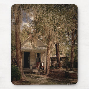 Tapis De Souris Vintage Vieux Floride Rustique chalet en bois