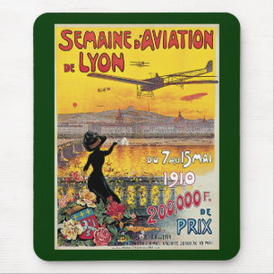 Tapis De Souris Vintage voyage, Airplanes Air Show, Lyon, France