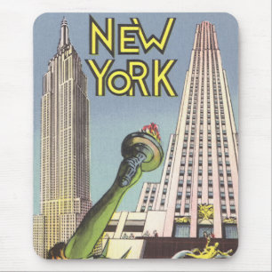 Tapis De Souris Vintage voyage, Célèbre ville de New York