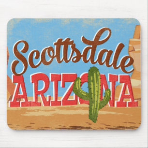 Tapis De Souris Vintage voyage de Scottsdale Arizona